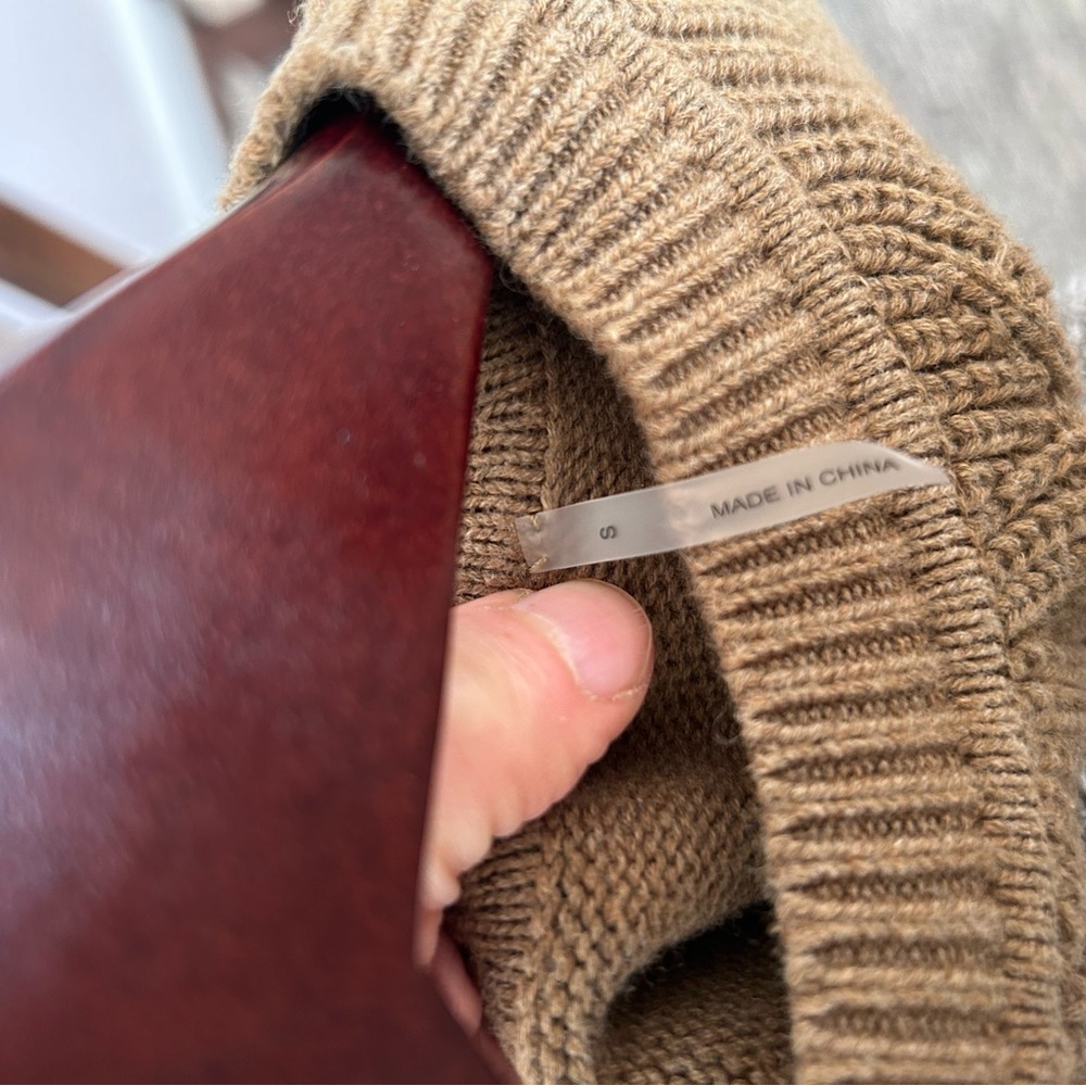 Margaret O'Leary Brown Knit Textured Puff-Sleeve Sweater - Picture 5 of 7